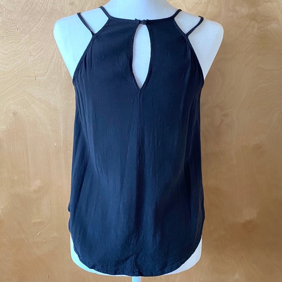 AKIRA High Scoop Neck Tank with Mesh Cutouts - Picture 2 of 6